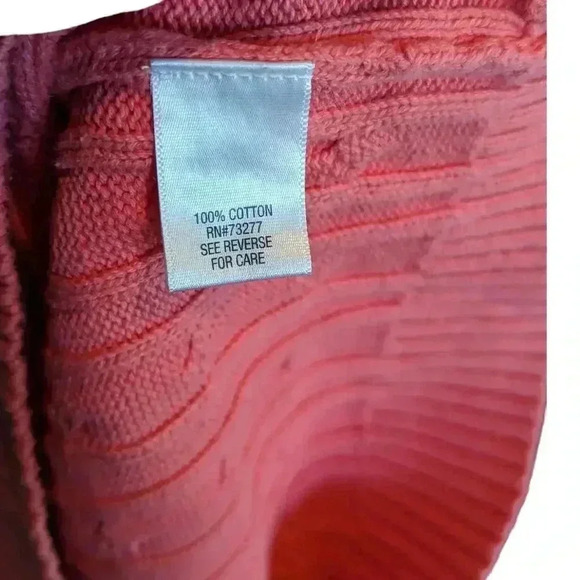 Croft & Barrow Cable Knit Sweater with Buttons on Shoulder Size S - Picture 6 of 6